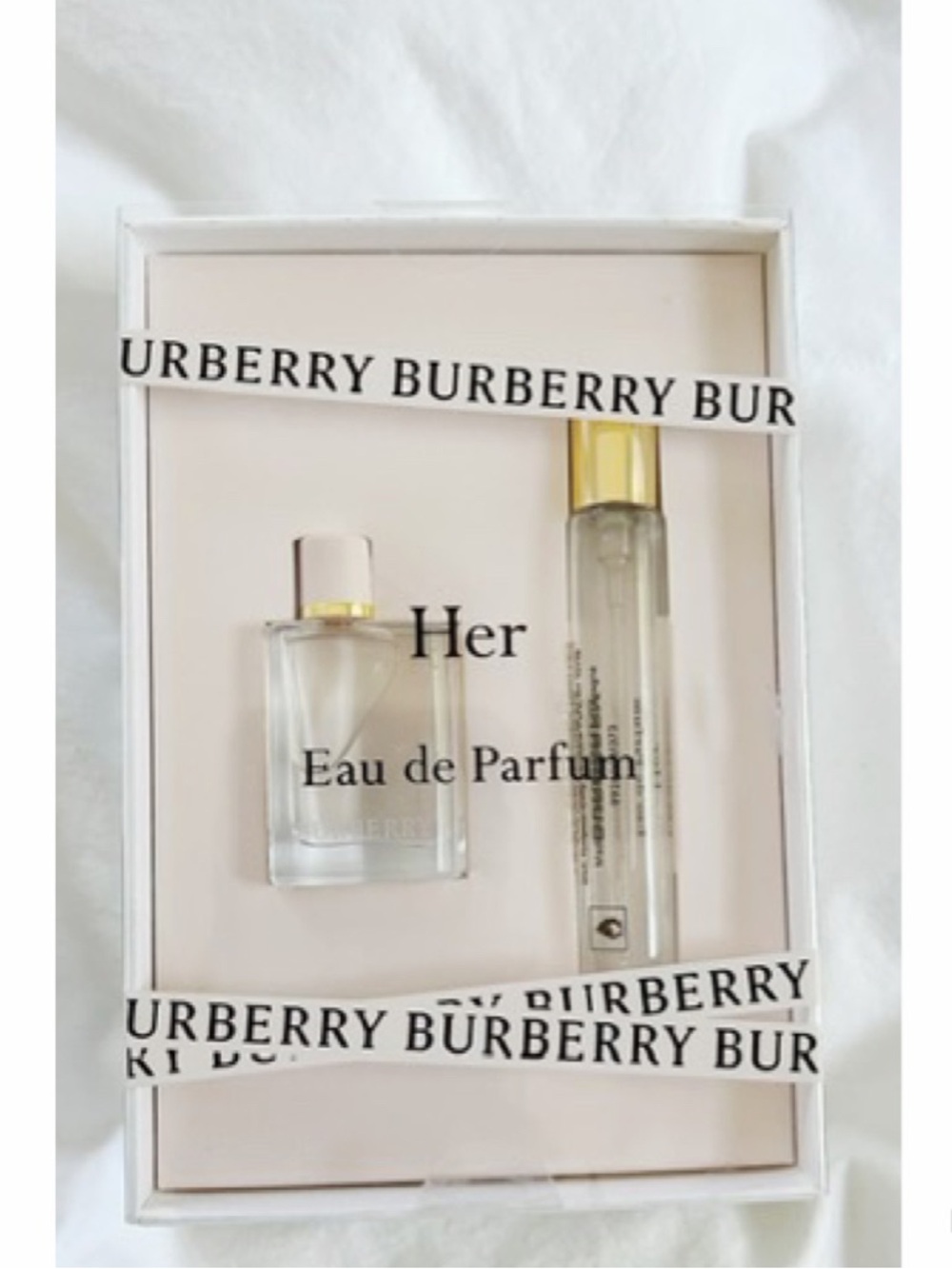 NEW Burberry Her EDP Two Piece Travel Set Mini Splash & Spray